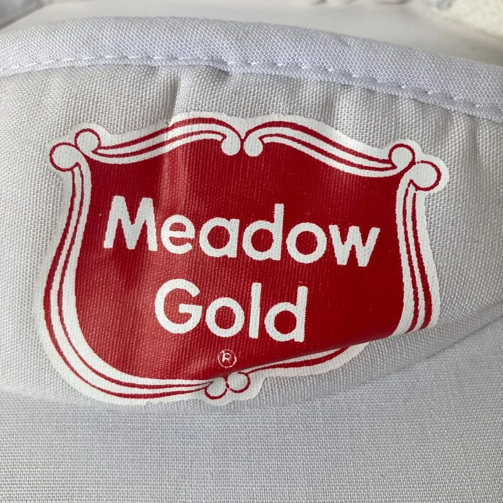 Mens‎ Vintage Meadow Gold Dairies Visor Adjustable Terry Sweat Band Cotton #3
